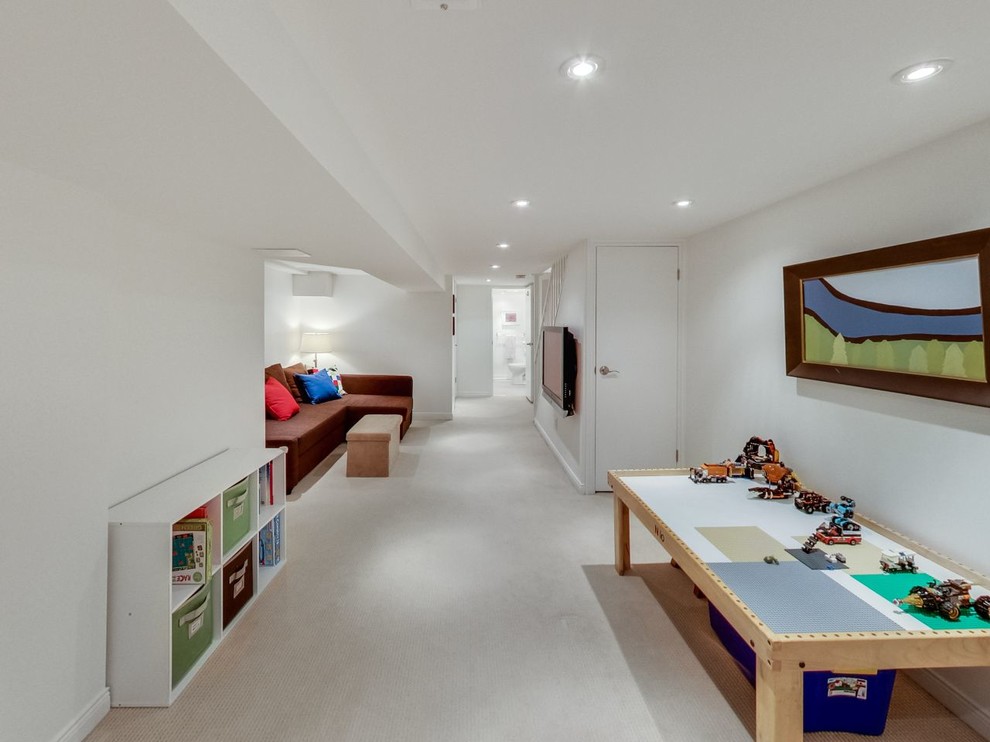 Leslieville Semi Contemporary Basement Toronto by Toronto