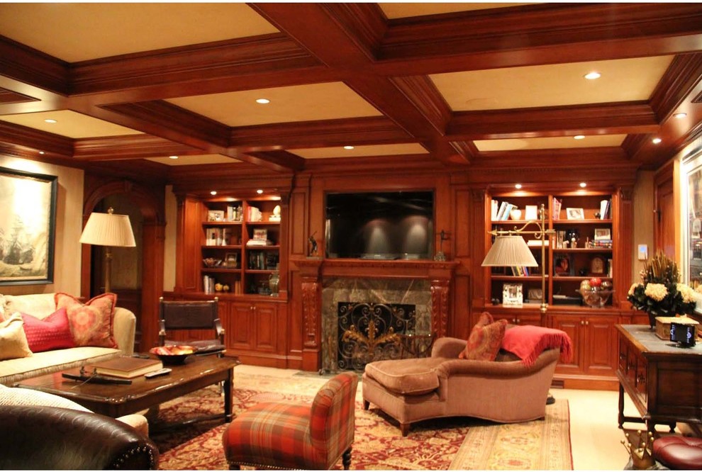 Inspiration for a timeless basement remodel in New York