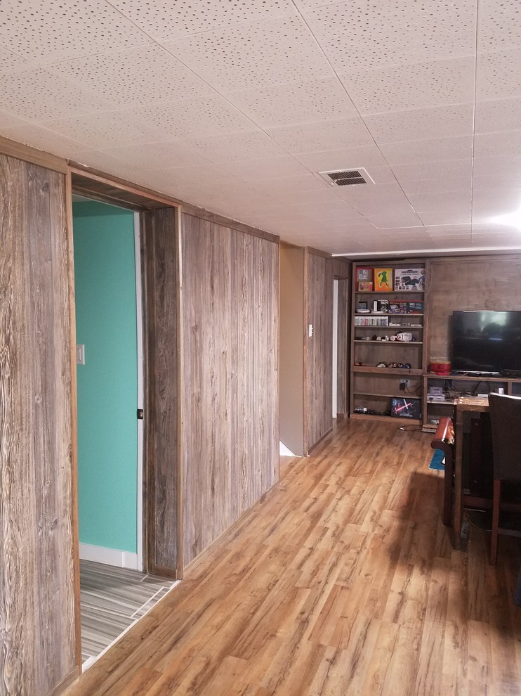 Luxury Steam Shower and Basement Remodel Contemporary Basement