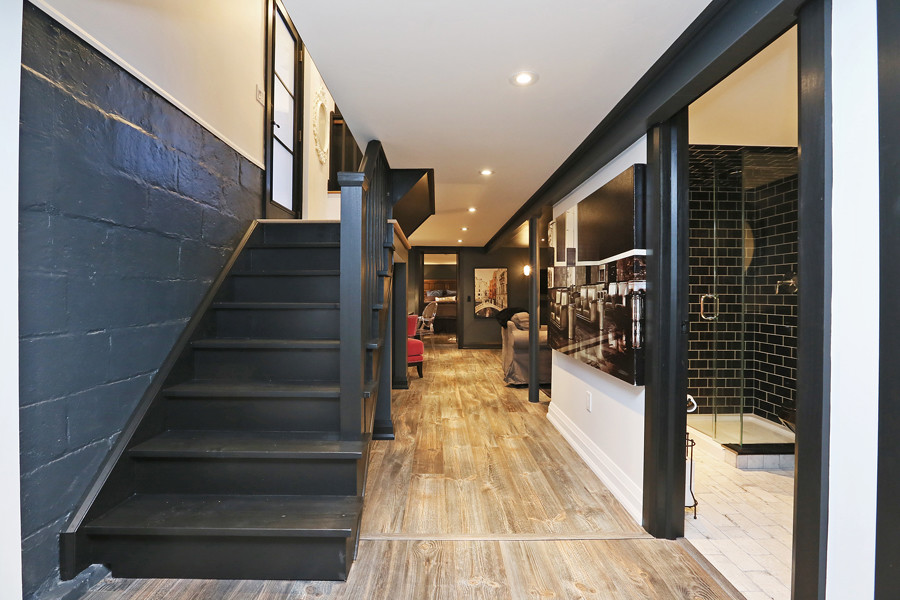 Main Industrial Basement Toronto by Homegirl Renovation Management + Design Houzz