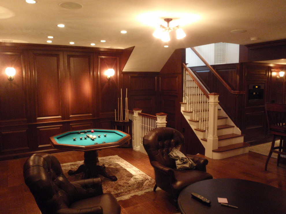 Example of a classic basement design in New York