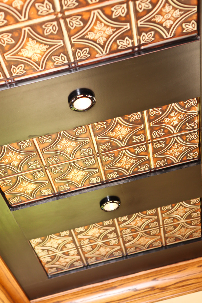 Martin Bar Tin Ceiling Craftsman Basement Grand Rapids Houzz