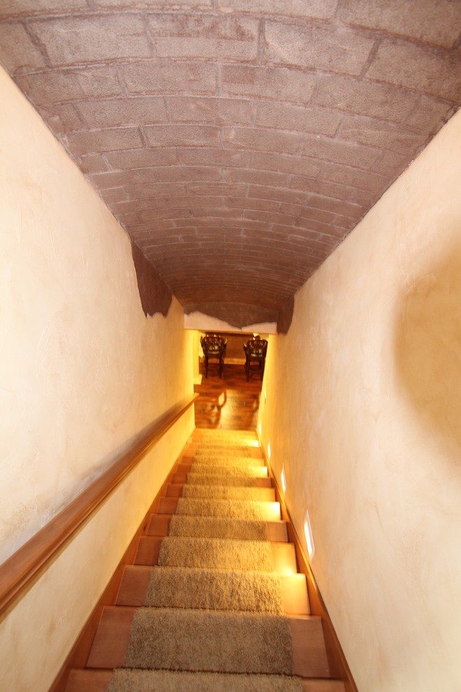This is an example of a mediterranean basement in Other.