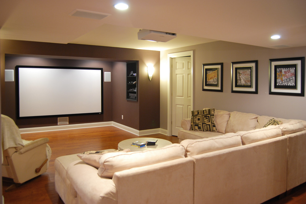 Elegant home theater photo in New York