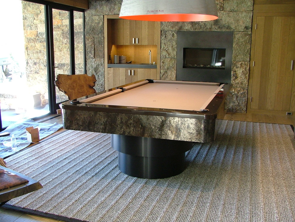Metal Pool Tables by MITCHELL Pool Tables Contemporary Basement
