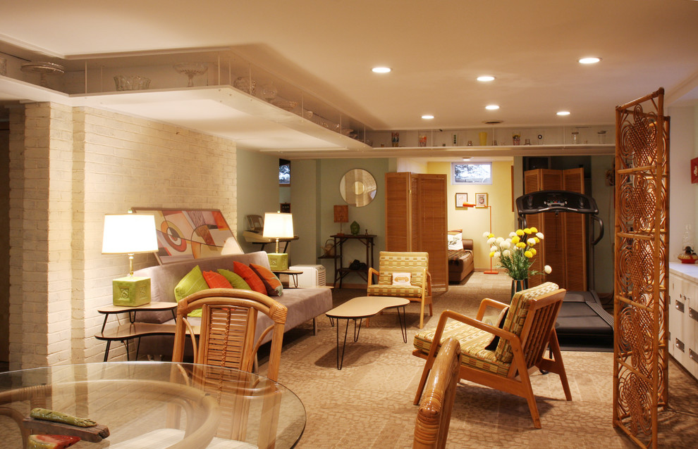 Mid-Century Home - Modern - Basement - Chicago - by A Better Home | Houzz