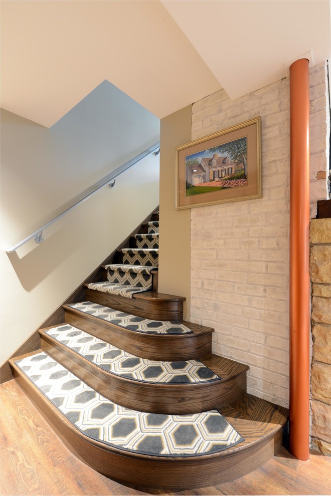 Стильный дизайн: маленькая лестница в стиле ретро для на участке и в саду - последний тренд