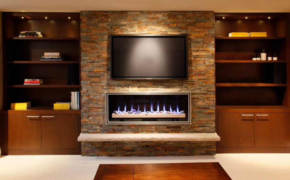 Inspiration for a transitional basement remodel in Toronto