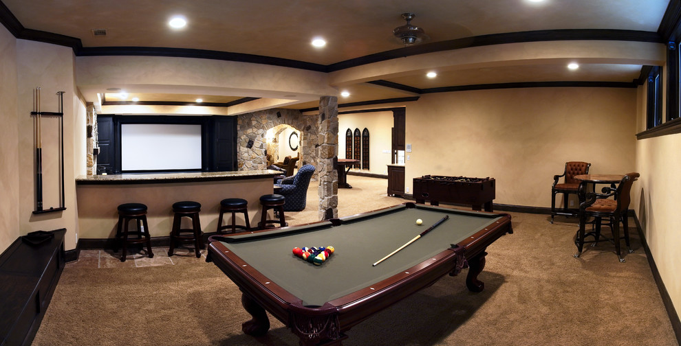 Basement Finishing - Traditional - Basement - Nashville - by Sebring ...