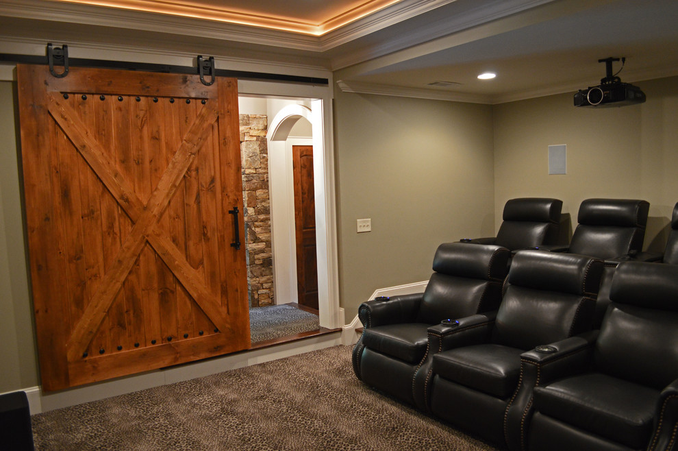 Milton Basement Traditional Basement Atlanta by Keystone