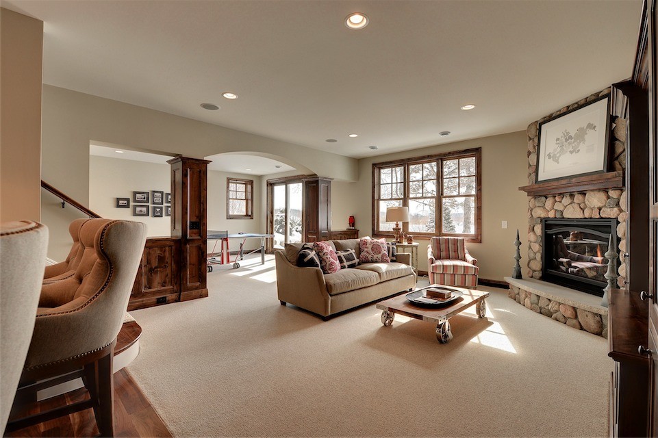 Minnewashta Lake Home Traditional Basement Minneapolis by