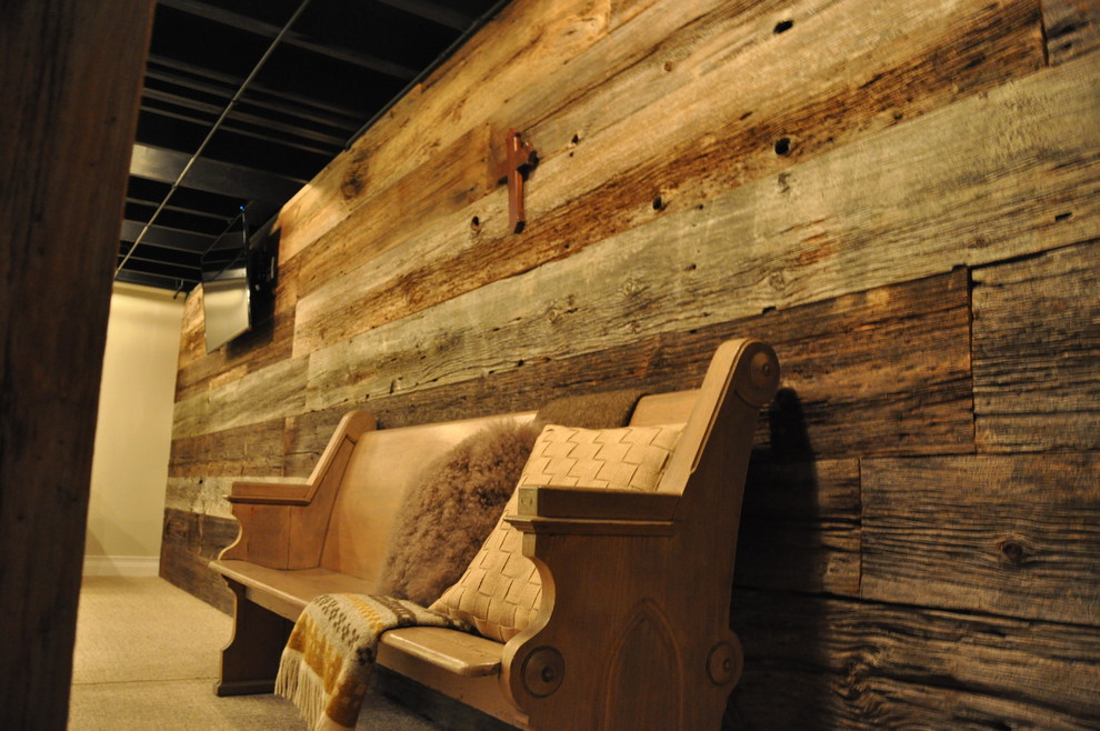 Modern and Rustic Rustic Basement Chicago by Reclaimed Wood