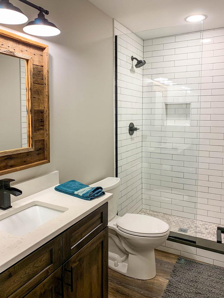 Modern Farm House Finished Basement - Farmhouse - Bathroom - Chicago ...