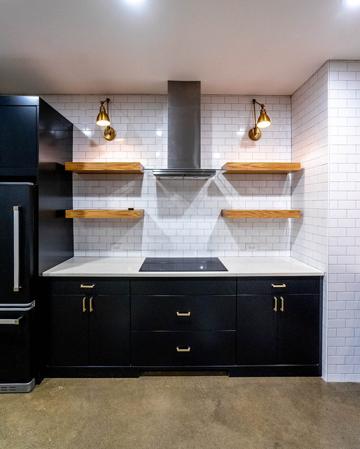 Modern Farmhouse Country Basement Atlanta by Infinite Home Houzz
