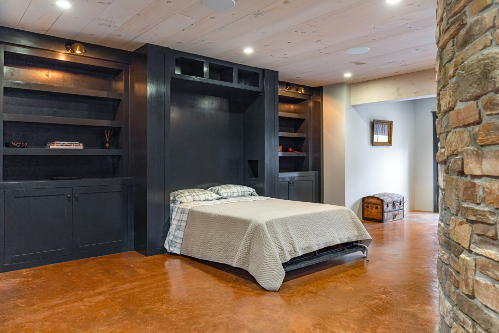Murphy Bed BuiltIn Traditional Basement New York by TEKRA