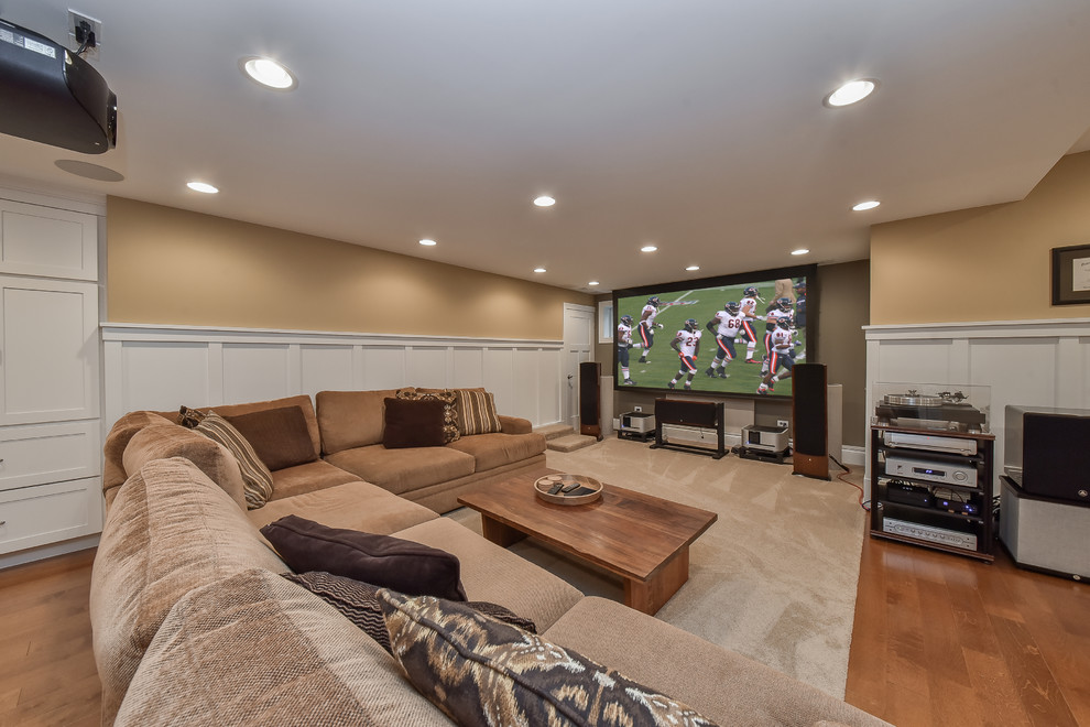 Naperville Basement Finishing Project Transitional Basement