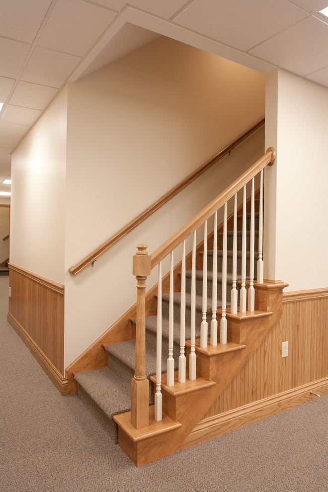 Example of a large classic staircase design in Philadelphia