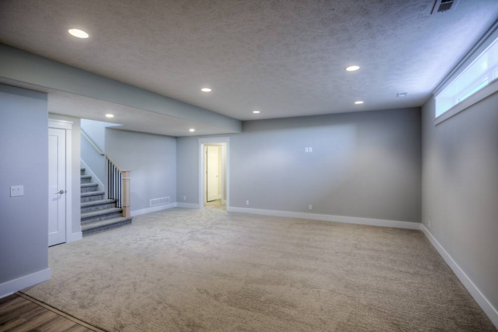 Large walk-out basement in Omaha.