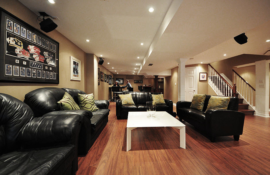 Open Concept Basement Ideas Contemporary Basement Toronto by