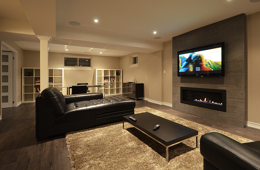 Open Concept Basement Ideas - Contemporary - Basement - Toronto - by ...