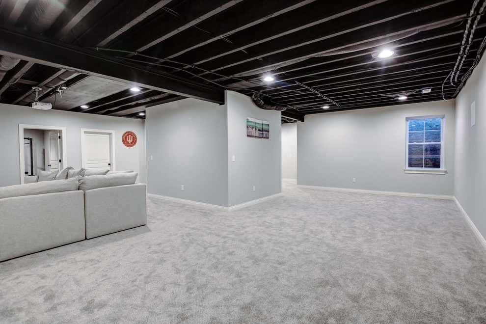 Owensville Custom Home Transitional Basement Other by