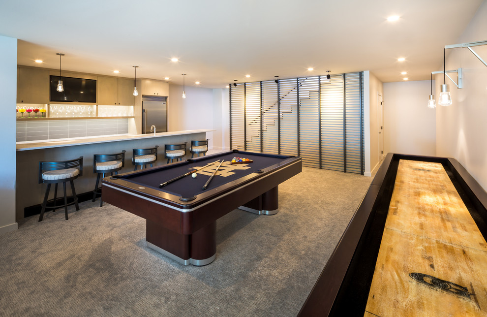 Contemporary basement in Other.