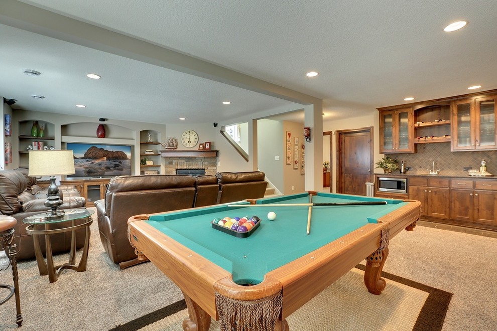 Plymouth | Family Room - Transitional - Basement - Minneapolis - by