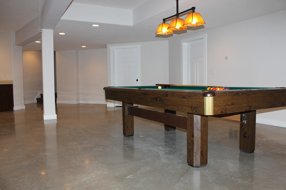 Polished Concrete Floor with Exposed Aggregate Basement Other by