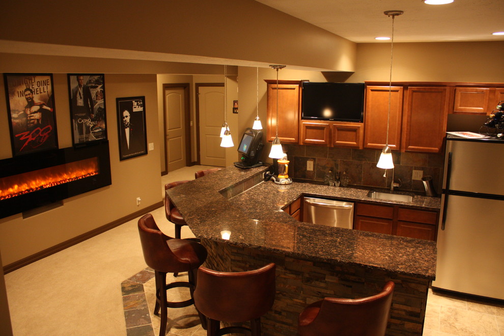 Project Photos/Basement Remodel Modern Basement Omaha by DND