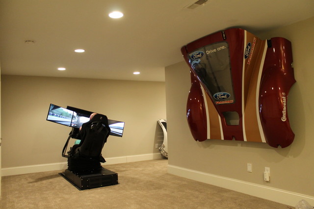 Racing Simulator Room - Modern - Basement - Columbus - by Eleetus ...