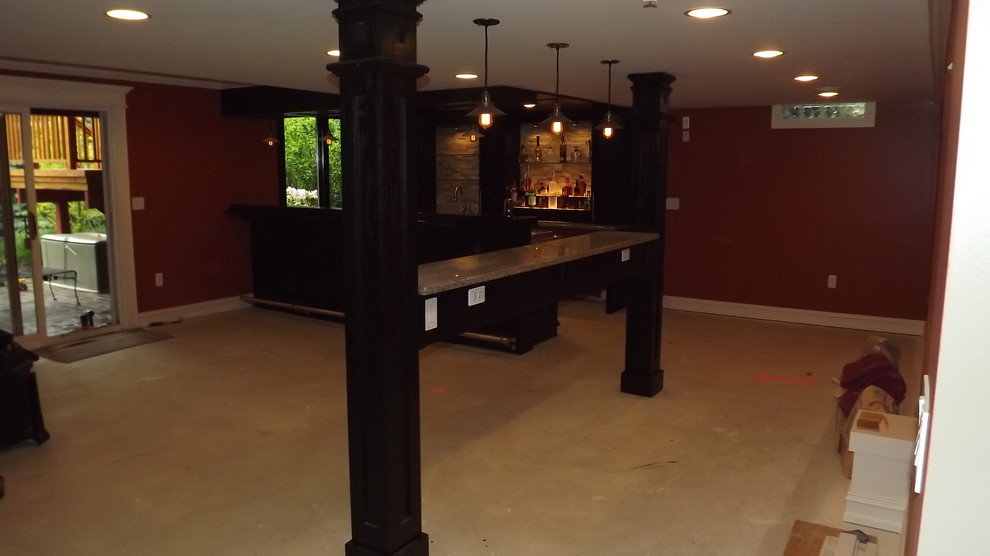 Example of a classic basement design in Detroit