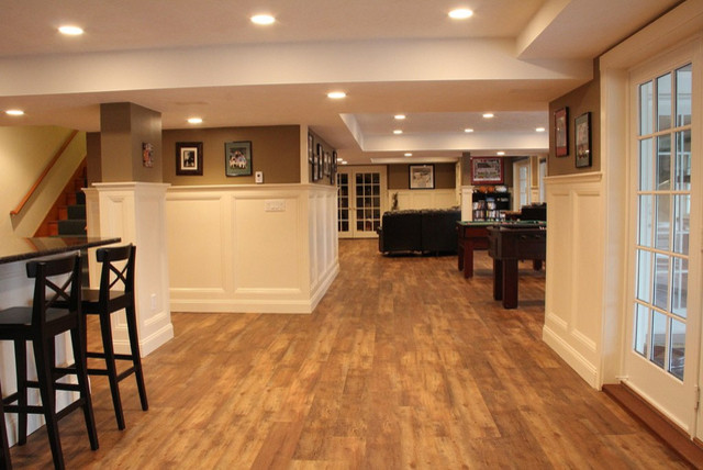 Rochester Luxury Vinyl Planks Traditional Basement Boston By Pecks Flooring America Houzz Au Rochester Luxury Vinyl Planks, Vinyl Plank Flooring Basement
