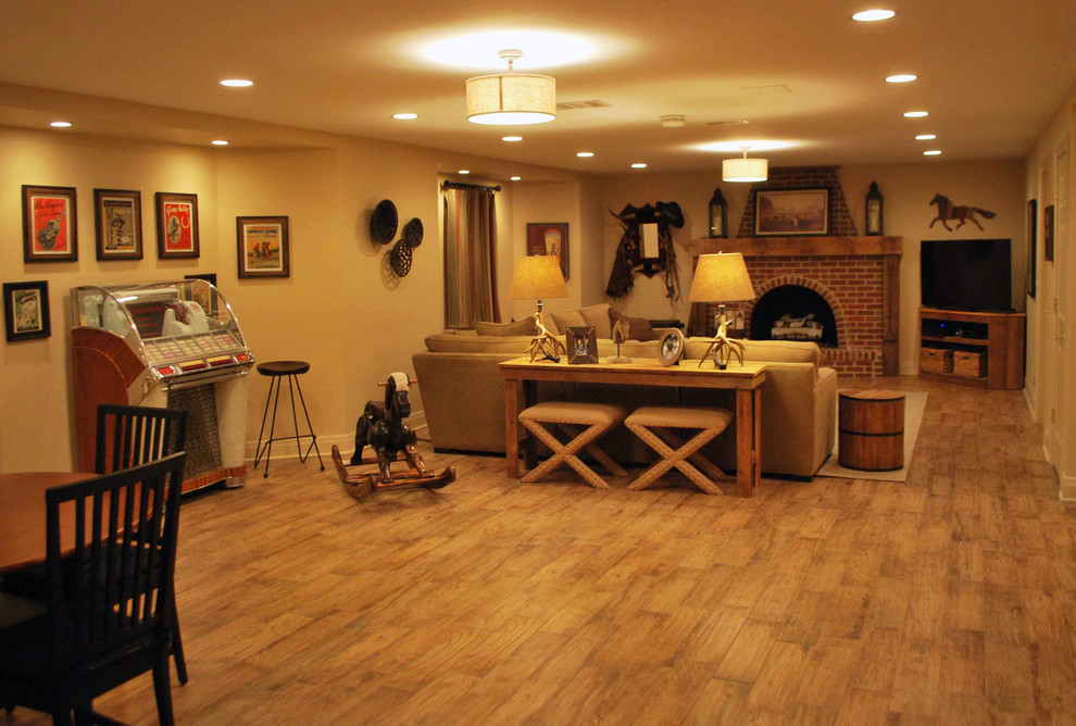 Rustic Western Basement Bistro - Rustic - Basement ...