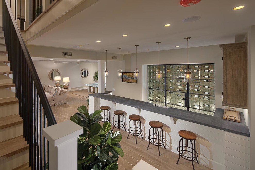 Sandcastle Custom Farmhouse Basement Orange County by Patterson