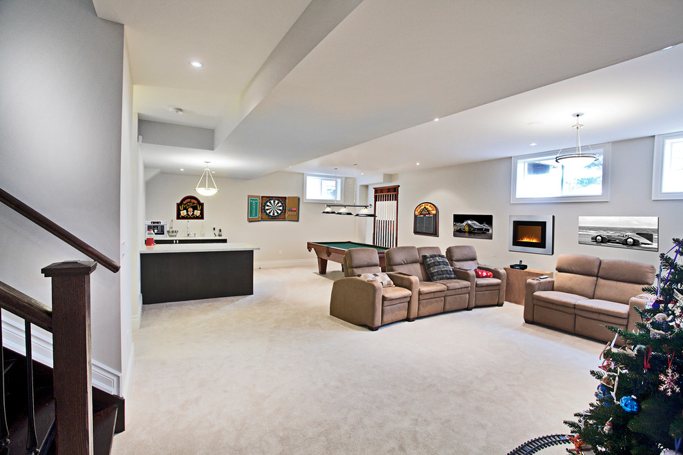 Schoolhouse Vale, Cambridge Contemporary Basement Toronto by HUSH Houzz