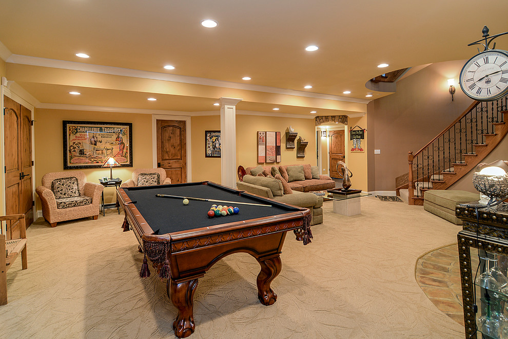 Scott & Kate's Custom Basement Traditional Basement Chicago by