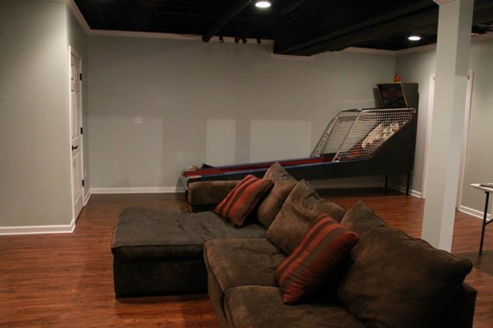 sofa set in basement - Modern - Basement - Chicago | Houzz