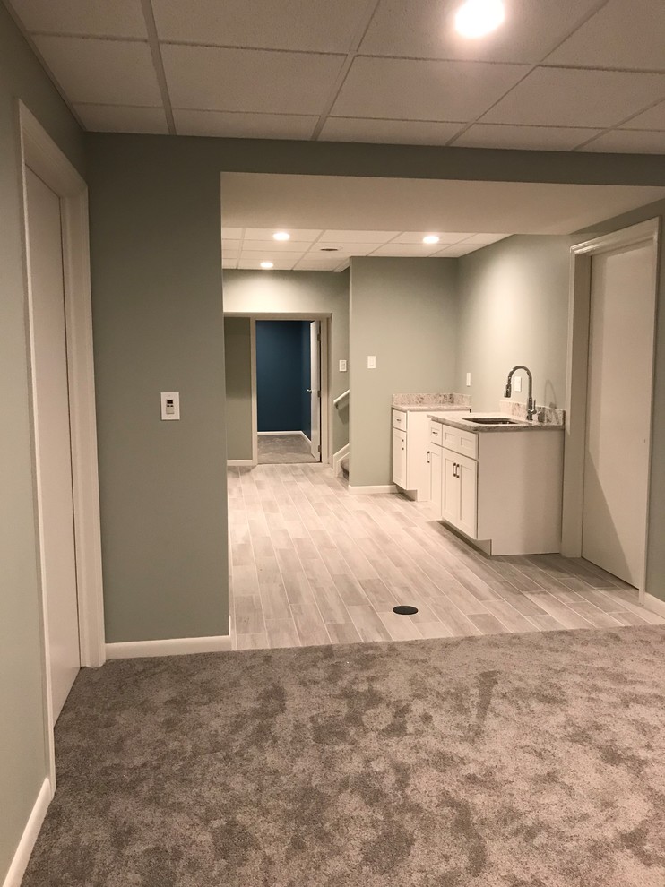 Southfield Basement Contemporary Basement Detroit by Baker Design + Build Houzz