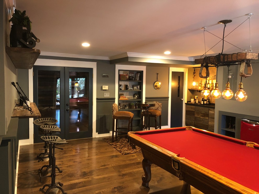 Speakeasy Industrial Basement East Cobb Renovation Industrial