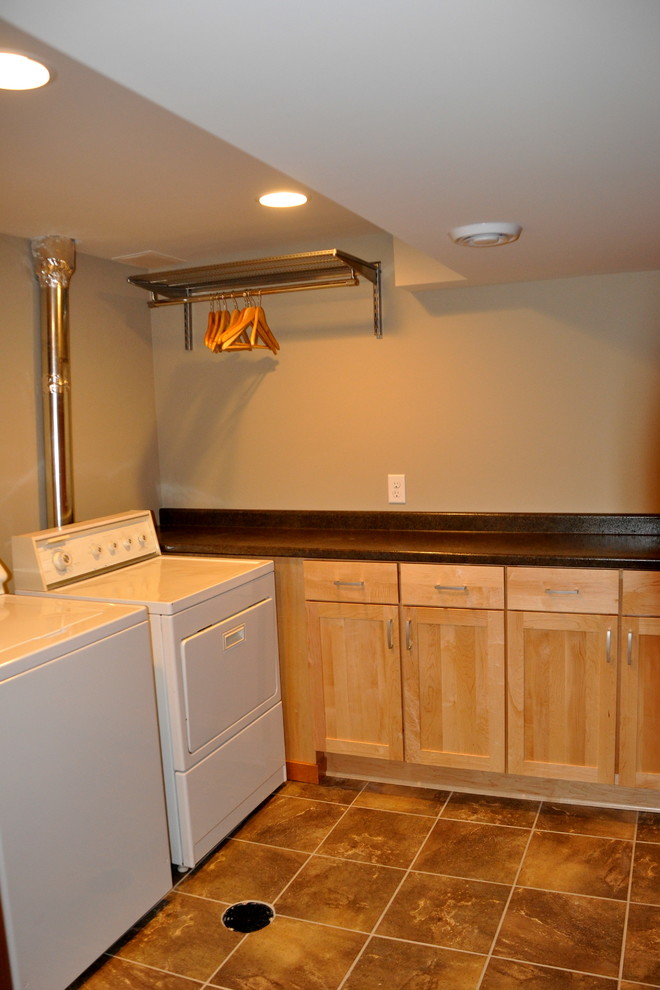 This is an example of a traditional basement in Minneapolis.