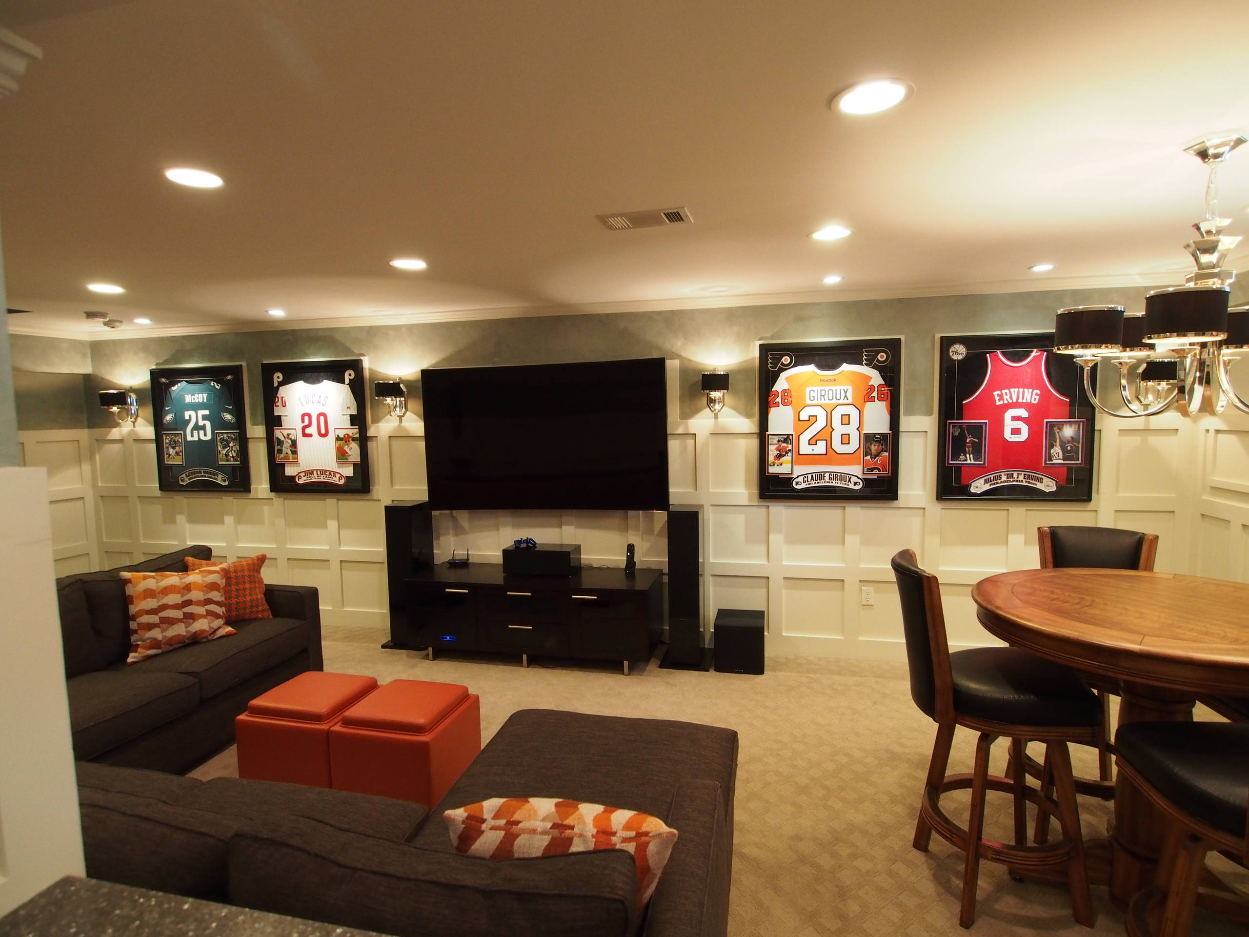 Art Sports Themed Basement My Best Friends 1970s Basement Gets A