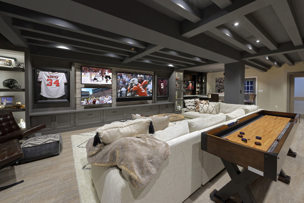 Inspiration for a modern basement remodel in DC Metro