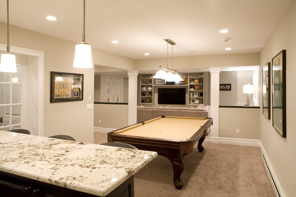 Sports Theme Transitional Basement New York by DW Design