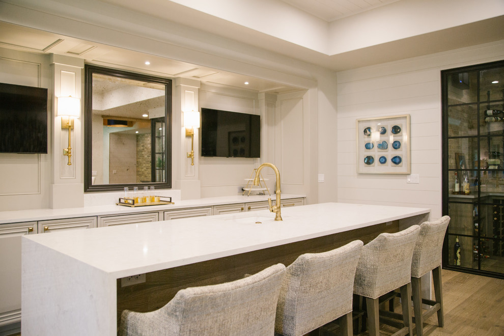 Stylish Chic Terrace Level in Suwanee, Transitional Basement Atlanta by Infinite