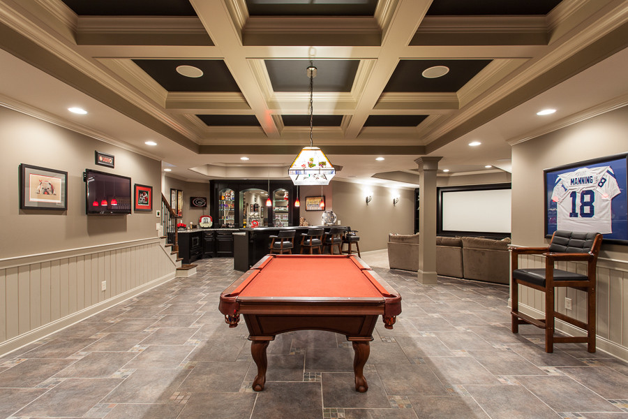 Suwanee Custom Home Traditional Basement Atlanta by Cardinal Construction, Inc. Houzz