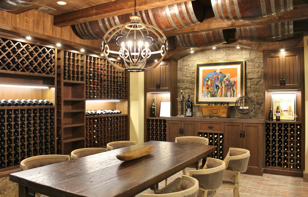 Photo of an eclectic wine cellar in Philadelphia.