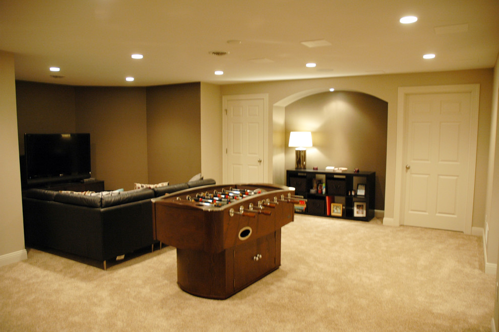Traditional basement in Milwaukee.