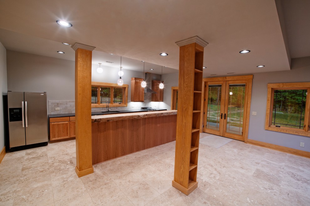 Timber Frame Home in Durham, NC Basement Raleigh by Broyhill