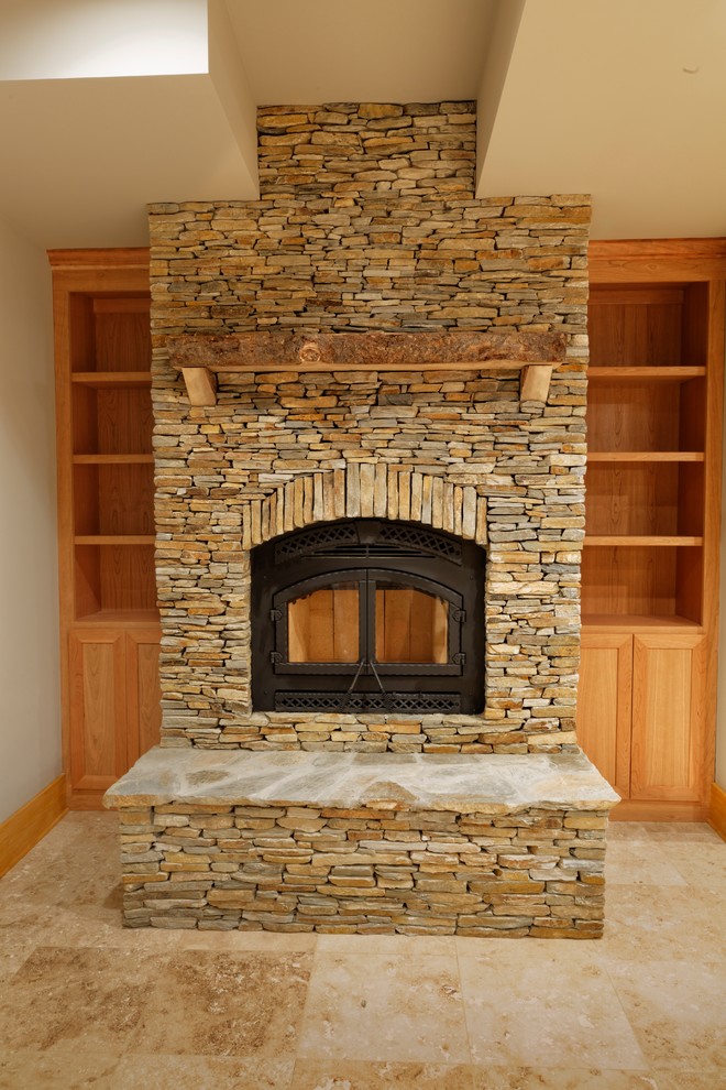 Timber Frame Home in Durham, NC Basement Raleigh by Broyhill