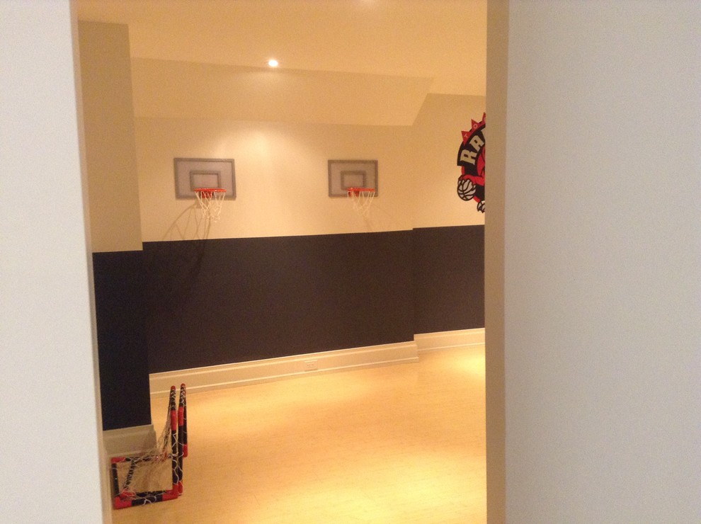 This is an example of a classic basement in Toronto.